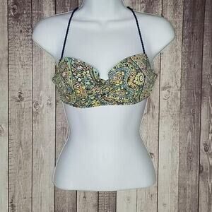 Victoria's Secret The Getaway Underwire Halter Swim Top 32C multicolor NEW
